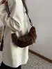 2026 Nuevo Estampado de Leopardo Felpa Único Bolso de Axila Moderno Bolso de Hombro Bolso Cruzado para Viajes Cotidianos Chic Casual Bolso de Cuerno