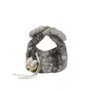 Nova Coleção Outono/Inverno 2026: Bolsa de Pelúcia Fofa para Mulheres, Fashion e Versátil, Estilo Suave, Bolsa Tote de Pelúcia Adorável, Bolsa de Mão Pequena