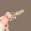 Acessórios para cabelo em flor de cerejeira doce Grampo de cabelo de gato Grampo de cabelo com franja lateral fofa Grampo de cabelo com bico de pato em forma de flor Grampo de cabelo delicado