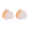 Tampão de ouvido de silicone transparente de alta qualidade com anel de aço inoxidável anti-queda, fivela de orelha com banho de ouro real, haste de orelha dupla face em formato de coração