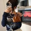 Estilo Coreano Moda Estilo Casual Cor Pura Design Nicho Retrô 2025 Personalizada Nova Bolsa Shell Transversal de Mão