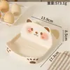 Soporte para tapa de olla con forma de oso de dibujos animados, portaespátulas, organizador de encimera de cocina para tapas de ollas y tablas de cortar - una práctica solución de almacenamiento