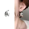 Brincos Personalizados de Moda Europeia e Americana Banhados a Ouro Real Joias de Design de Nicho de Alto Padrão Brincos Curvos Brilhantes Transfronteiriços Para Mulheres