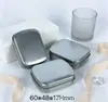 Caja de Lata de Perfume Sólido Caja de Lata Cuadrada para Empaquetar Dulces Caja de Lata con Tapa Bisagrada Caja Integral de Hojalata