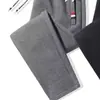Calças Casuais Masculinas Finas Largas Retas de Primavera e Outono Calças Longas Skinny de Tricô Plus Size de Verão Masculinas