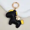 Fique Rico Instantaneamente Chaveiro de Couro Pingente de Bolsa Desenho Animado Pônei Celebridade da Internet Casal Pingente de Chave de Carro Pequeno Presente Atacado