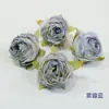 Elsa Rosa Flor Rosa Artificial Cabeça de Rosa Flor Falsa Rosa com Bordas Queimadas Arranjo de Flores para Casamento Arranjo de Flores de Mesa Arranjo de Flores