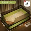Bandeja para arena de mascotas extragrande, anti-salpicaduras, engrosada, de lados altos, enorme bandeja semi-cerrada para arena, suministros para mascotas gatos