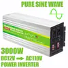 Inversor de Onda Pura 500W800W1000W1300W 12V para 220V Carro Solar Duplo USB Display