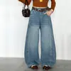 Jeans de Primavera y Otoño para Niñas 2026 Nuevos Casuales Estilo Coreano para Niñas Tallas Medianas y Grandes Vaqueros de Mezclilla con Parches Pierna Curva Transfronterizos