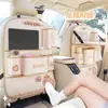 Bolsa de Almacenamiento para Asiento de Coche Dibujos Animados Almohadilla Anti-Patadas Qinqin Delfín Accesorios para Coche Bolsa de Almacenamiento Multifuncional Anti-Suciedad