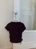 2026 Estilo Coreano Cintura Fina Manga Curta Lyocell Caimento Gola Redonda Camiseta Verão Emagrecimento Versátil Sensação Relaxada 26047