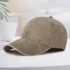 Gorra de Béisbol Lavada Estilo Coreano Vintage para Mujer de Algodón Puro con Logo Personalizado, Sombrero de Sol Retro de Visera Curva, Gorra de Pico de Color Sólido con Letras