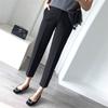Pantalones de traje Mujer 2 023 pantalones de primavera versión coreana de estudiantes holgados cintura elástica pantalones rectos pantalones de tubo de humo leggings modernos