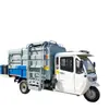 Vehículo eléctrico de recogida de basura, vehículo de saneamiento de cuatro ruedas con contenedores de carga automática, camión de basura de compresión para propiedad comunitaria de nueva energía