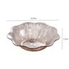 Plato de frutas PET de lujo ligero estilo europeo con bordes plateados, alto valor estético para la mesa del comedor del hogar, adecuado para frutas, bocadillos y dulces