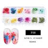 Nueva Uña Japonesa Flor Seca 12 Colores Estrella Girasol Margarita Pequeña 12 Colores Decoración de Flor Seca 24 Flores Secas para Uñas