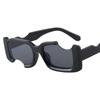 Nuevas gafas de sol de caja irregular de personalidad para hombres y mujeres, tendencia europea y americana, gafas de sol cóncavas, estilo ins transfronterizo 9118