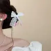 Pinza para el pelo con lazo estilo vacaciones de verano, Pinza de pico de pato de alta gama estilo coreano, Accesorio para el pelo versátil para fotos y check-ins