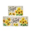 Felpudo de cocina Amazon Girasol transfronterizo Felpudo de puerta Flor de primavera Felpudo estampado Dos piezas en stock