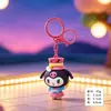 Llavero Colgante de Gatito Negro Flocado Lindo, Figura de Gato de Moda, Llavero para Mochila, Regalo de Máquina de Peluches