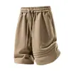 Venta directa de fábricaMarca de tendencia estilo americano para parejas pantalones cortos casuales holgados para hombre, pantalones de baloncesto versátiles de seda helada para verano