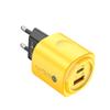 Cargador de teléfono móvil de 36 W con normativa transfronteriza europea y americana, cabezal de carga rápida de doble puerto QC3.0 PD20W con normativa británica, CA
