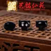 Acessórios Gato da Sorte de Ébano Arte Escultura em Madeira Ming Xianyuan Ornamento de Gato de Olhos Grandes Pingente para Celular Acessórios de Chaveiro