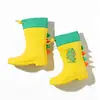 Botas de chuva infantis 2024 espartilho dinossauro 2-7 anos comércio exterior alta qualidade meninos e meninas proteção ambiental macio antiderrapante sapatos aquáticos