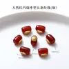 Alta Retención de Color Chapado en Cobre 24K Oro Real Accesorios de Ágata Roja Piezas para Joyería DIY Calabaza de Loto Productos Semi-Terminados Venta Directa de Fábrica