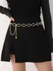 Decoración de Cinturón Metálico Transfronterizo Cadena de Cintura Europea y Americana Accesorios para Mujer Cadena Versátil Cinturón para Traje Cintura Círculo Geométrico