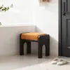 Cadeira de jantar usada em madeira maciça, banquinho de chá para casa, banquinho de restaurante, banquinho baixo pequeno de designer para pousada e hotel, cadeira de mesa de jantar em couro genuíno