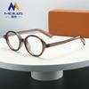Gafas de miopía con montura redonda pequeña estilo japonés retro para hombre y mujer, montura óptica estilo Harajuku, TR90, antiluz azul.