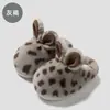 Pantuflas de algodón para niños y padres, pantuflas lindas para interiores para mujer, otoño e invierno, con diseño de caricatura de conejito, cálidas y esponjosas, venta al por mayor