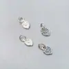 Plata de Ley S925 Plata Tailandesa Antigua Colgante de Fresa DIY Encanto Retro Cuerda Trenzada Hecha a Mano Material Accesorios de Joyería de Plata