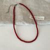 Nuevo Collar de Estilo Chino Rojo Ankora con Perlas Cadena Hueso de Serpiente Femenina Nicho Moda Elegante Cadena de Collar Elegante Cadena para Clavícula