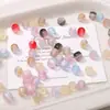 Resina Lluvia Brumosa Cuentas Cilíndricas Ensartadas a Mano Pulsera Collar Hecho a Mano DIY Paquete de Materiales para Joyería