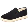 Pana con felpa de mil capas suela zapatos de tela estilo Pekín antiguo para hombre verano transpirables antiolor slip-on hechos a mano suela de mil capas zapatos de tela negros