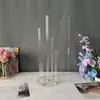 Nuevos Accesorios de Boda Acrílico Transparente Arreglo Floral Guía de Camino Flores en Tubo de Ensayo Decoración de Salón de Bodas Fiesta Adornos de Cristal