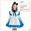 Roupa Infantil de Halloween Cosplay de Alice Traje de Empregada Fantasia de Performance para Meninas Vestido de Cosplay para Role-Playing