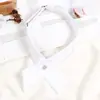 Jk Color Puro Corbata Cruzada Uniforme de Estudiante Femenino Estilo Preppy Borgoña Cuello Flor Camisa Uniforme Académico Lazo