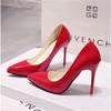 Zapatos de Tacón Alto Stiletto Nude para Mujer 2025 Primavera y Verano Nuevo Estilo Charol Sexy Formal Punta Afilada Azafata Profesional Zapatos Elegantes