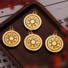 Loja de ouro com cor duradoura Vietnã areia ouro estilo nacional retro rotativo Fu personagem oito tesouro bússola pingente colar mulheres