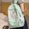 Mochila de cuadros estilo coreano para mujer, con elegante bordado, gran capacidad y diseñada para el uso diario; un nuevo modelo 2026