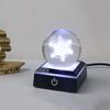 Bola de cristal luminosa con tallado interior en 3D, luz nocturna creativa, decoración de escritorio, manualidades para dormitorio, luz nocturna de ambiente romántico