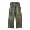 Estilo Europeo y Americano Transfronterizo Z 2026 Nueva Moda Ropa para Mujer al por Mayor Pantalones Casuales de Mezclilla de Cintura Media 0695992