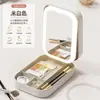 Espejo de maquillaje LED con luz luz de relleno para maquillaje espejo de tocador dormitorio de estudiante espejo plegable de escritorio espejo de maquillaje