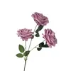 Rosa Artificial Venta al por mayor Transfronteriza Amazon Individual 3 Cabezas Rosa Artificial de París Flor Artificial Flor de Boda Pared de Flores DIY