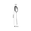Colher de aço inoxidável doméstica para comer sopa colher de sobremesa de cabo longo colher redonda engrossada 1010 hotel talheres ocidentais atacado