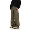 Estilo americano Retro Trendy Brown Costura Tooling Jeans Meninos Niche Design Sense Maillard Casual Calças Retas